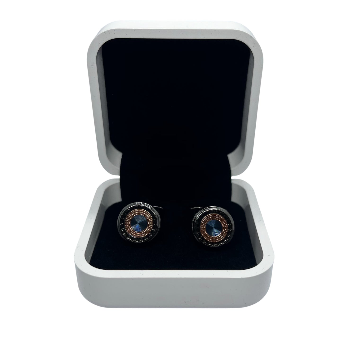 Golound Glass Grey Metallic Cufflinks