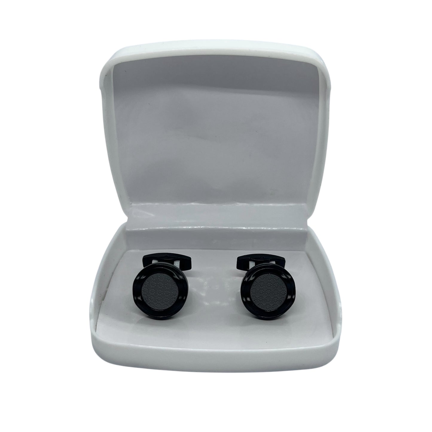 Grey Flora Hop Black Cufflinks
