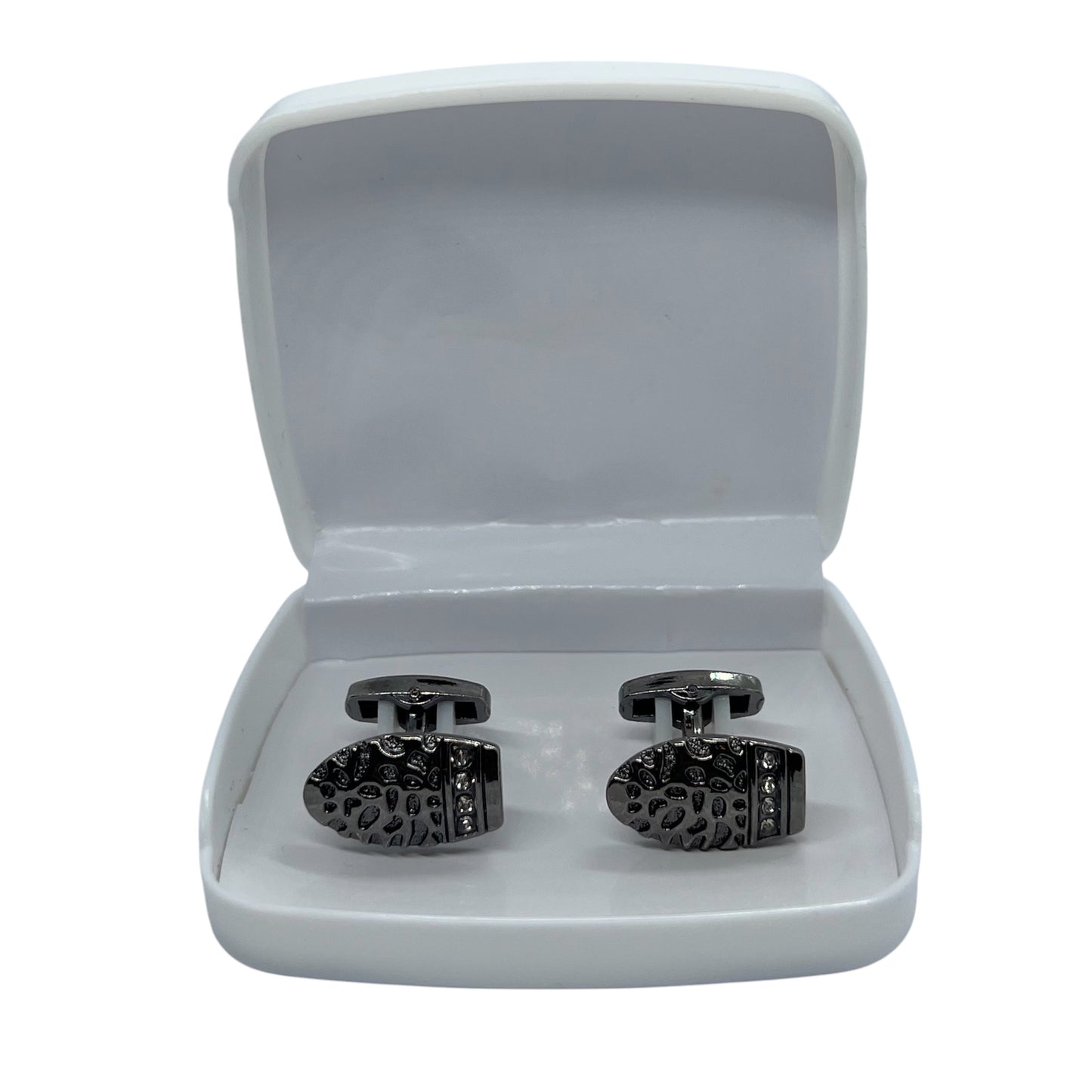 Side Leop Rhino Grey Metallic Cufflinks