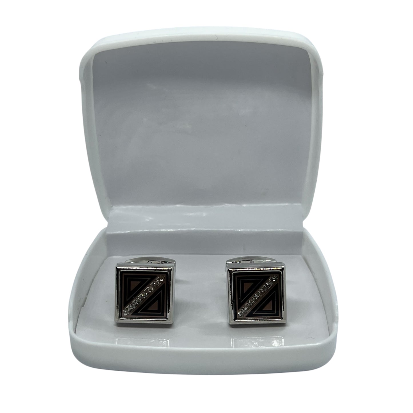 Rhinotri Glass Square Cufflinks