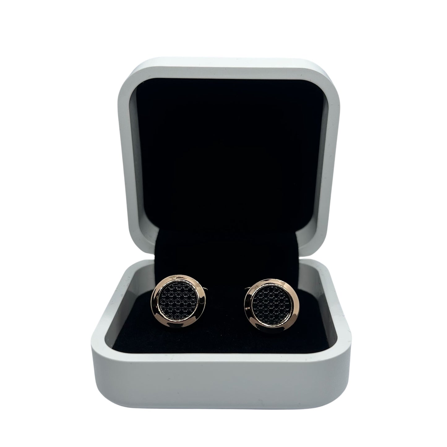 Black Classic Rose Gold Cufflink