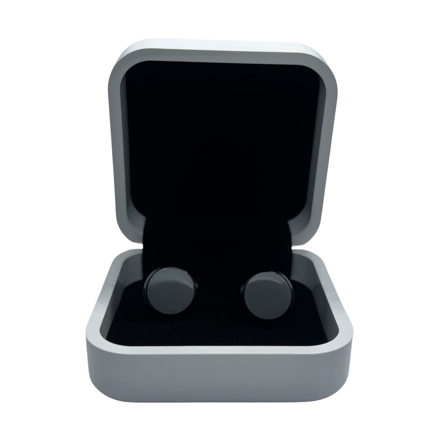 Grey Clear Black Cufflinks