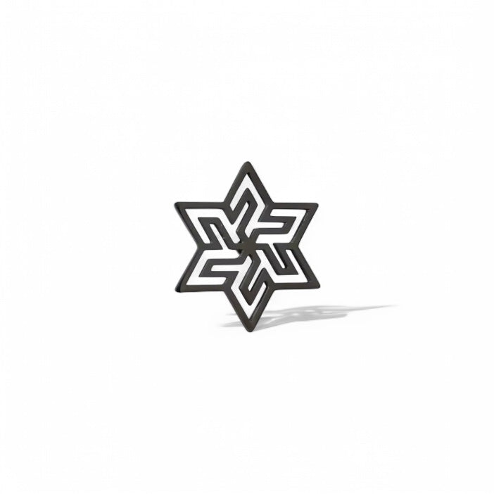 Sixp Star Black Lapel Pin
