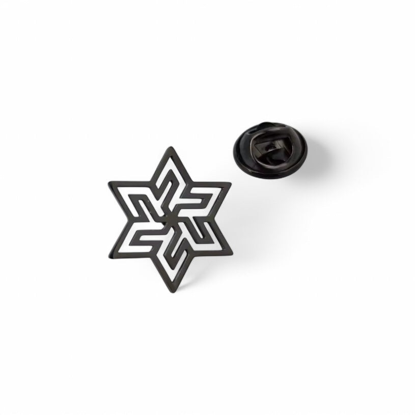 Sixp Star Black Lapel Pin