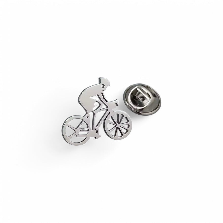 Bicycle Silver Lapel Pin