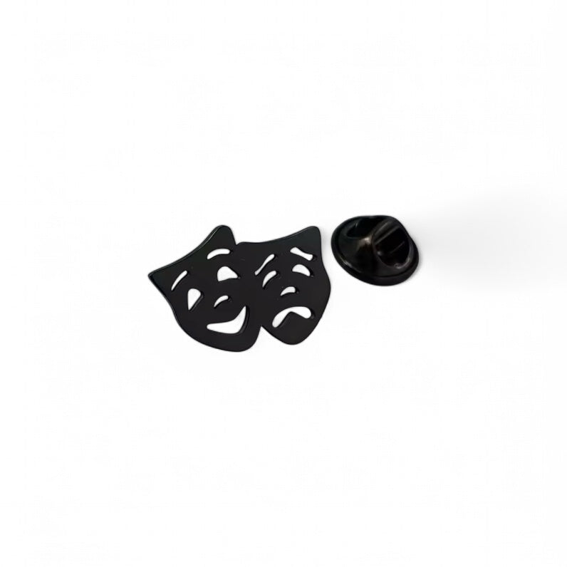 Joker Mask Face Black Lapel Pin