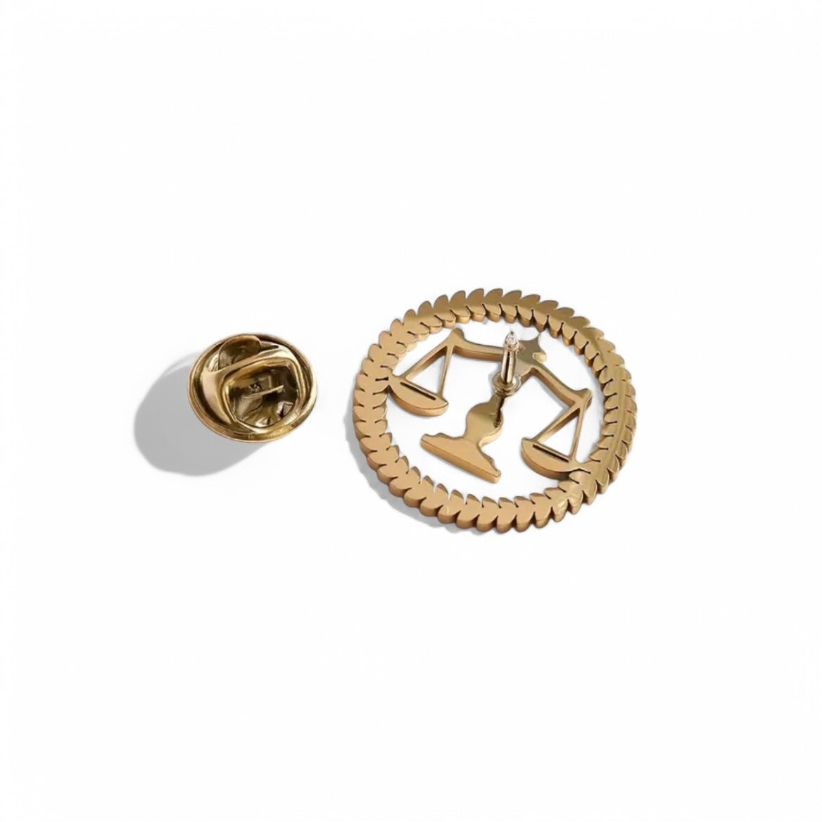 Lawyer Justice Judge Golden Lapel Pin
