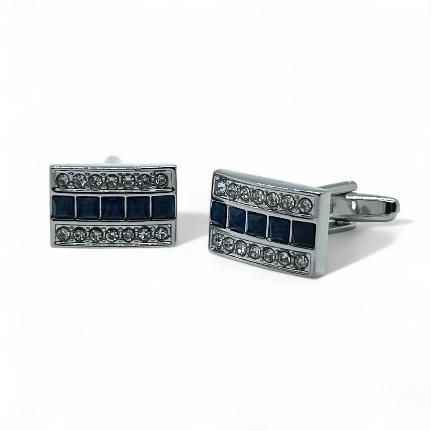 Fuax Rhino Silver Cufflinks