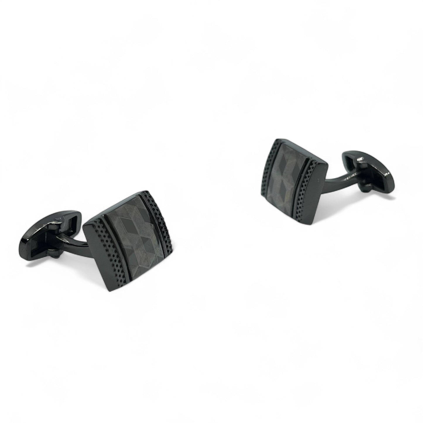Hexillusion Grey Metallic Cufflinks