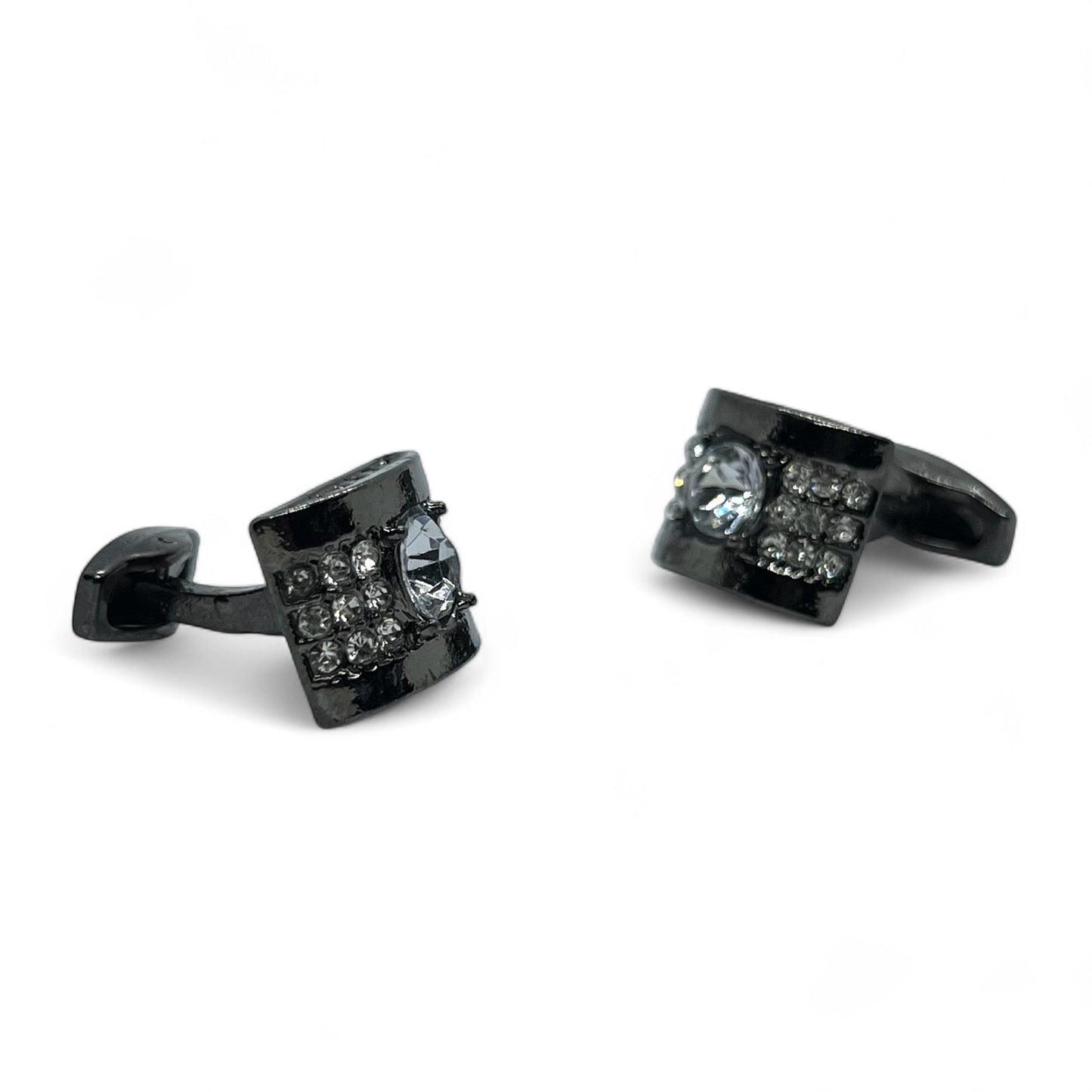 Rhino Zircon Grey Metallic Cufflinks