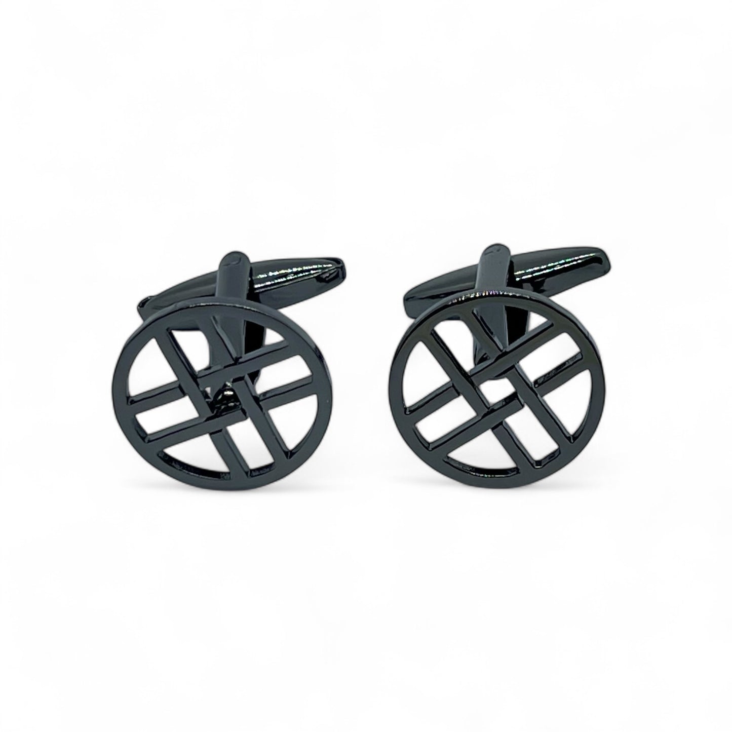 Interlock Grey Metallic Cufflinks
