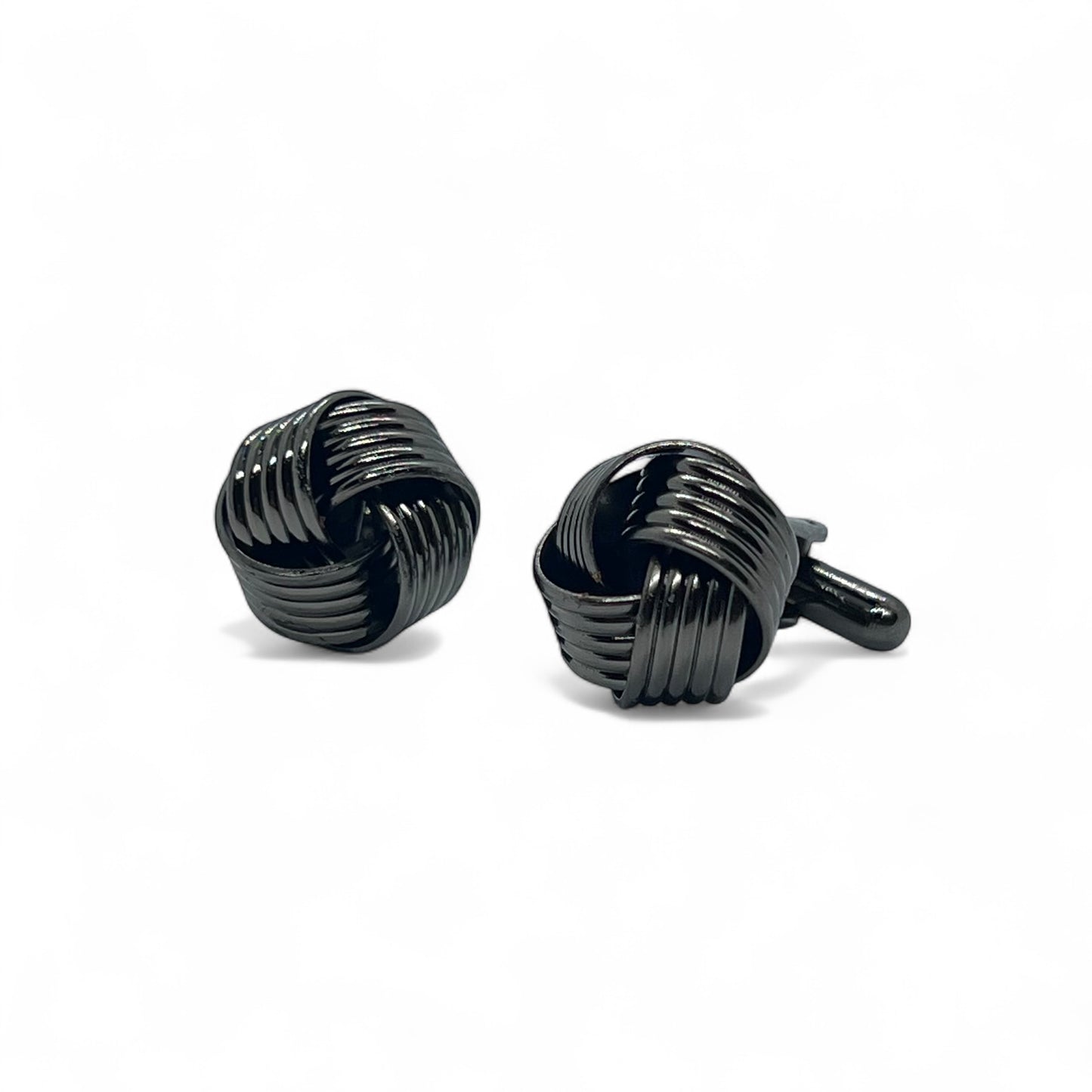 Penta Knot Grey Metallic Cufflinks