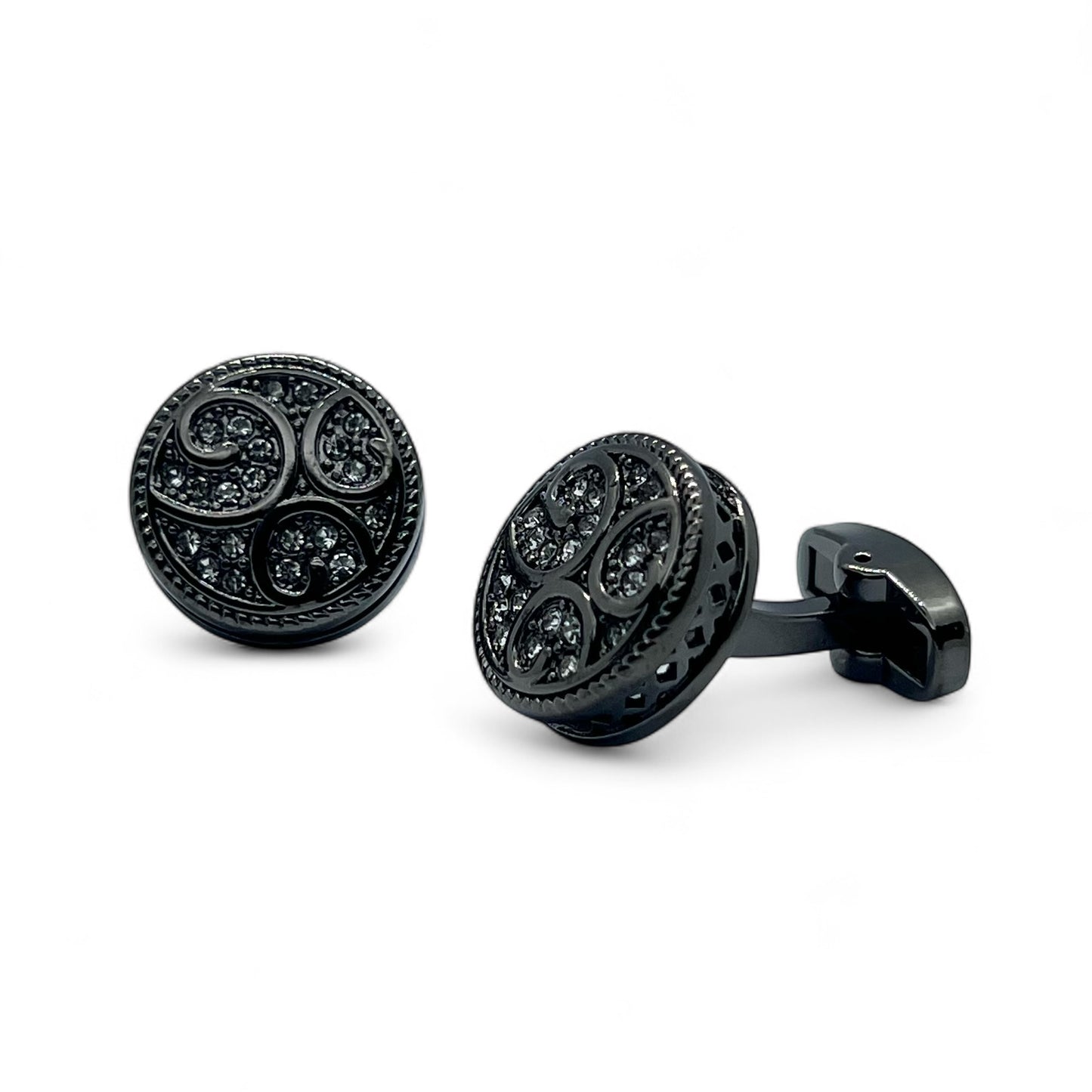 Hollowed Rhino Grey Metallic Cufflinks