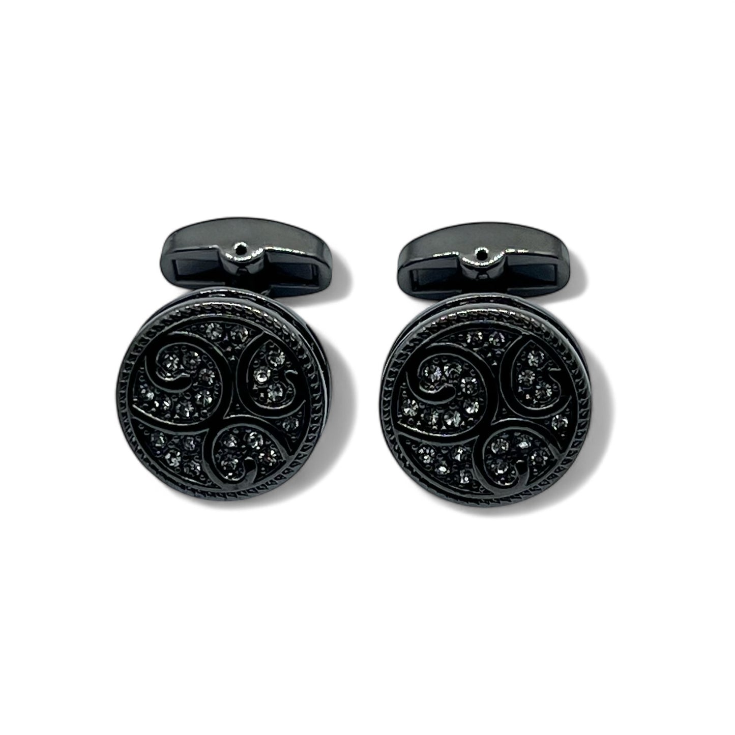 Hollowed Rhino Grey Metallic Cufflinks