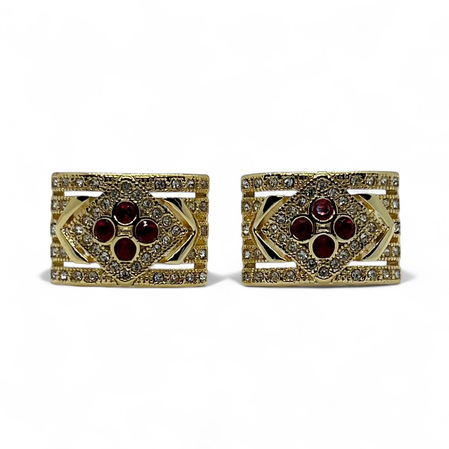 Rhino Rectare Golden Cufflinks