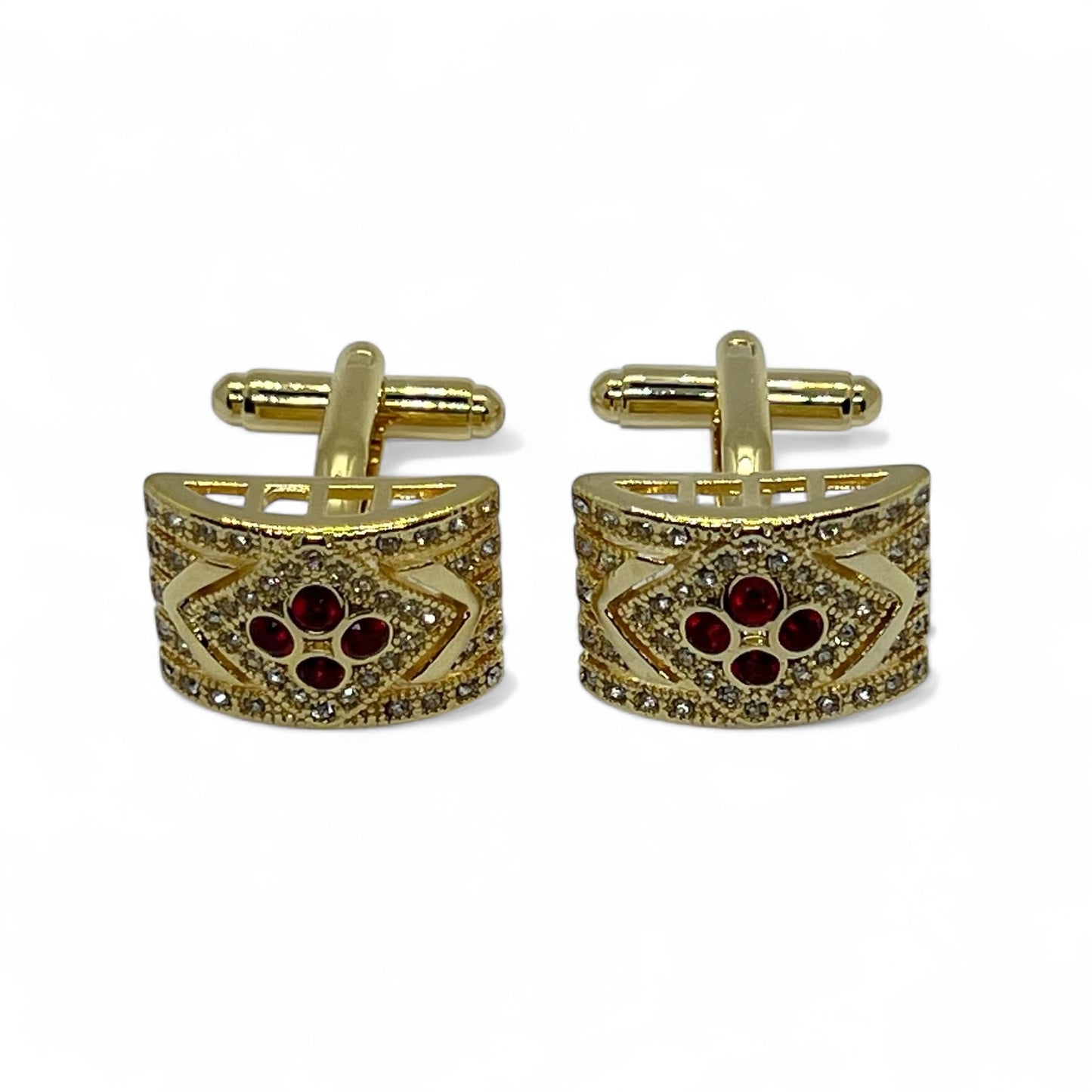 Rhino Rectare Golden Cufflinks