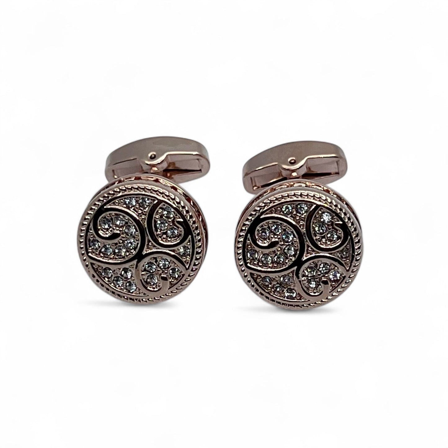Hollowed Rhino Rose Gold Cufflinks