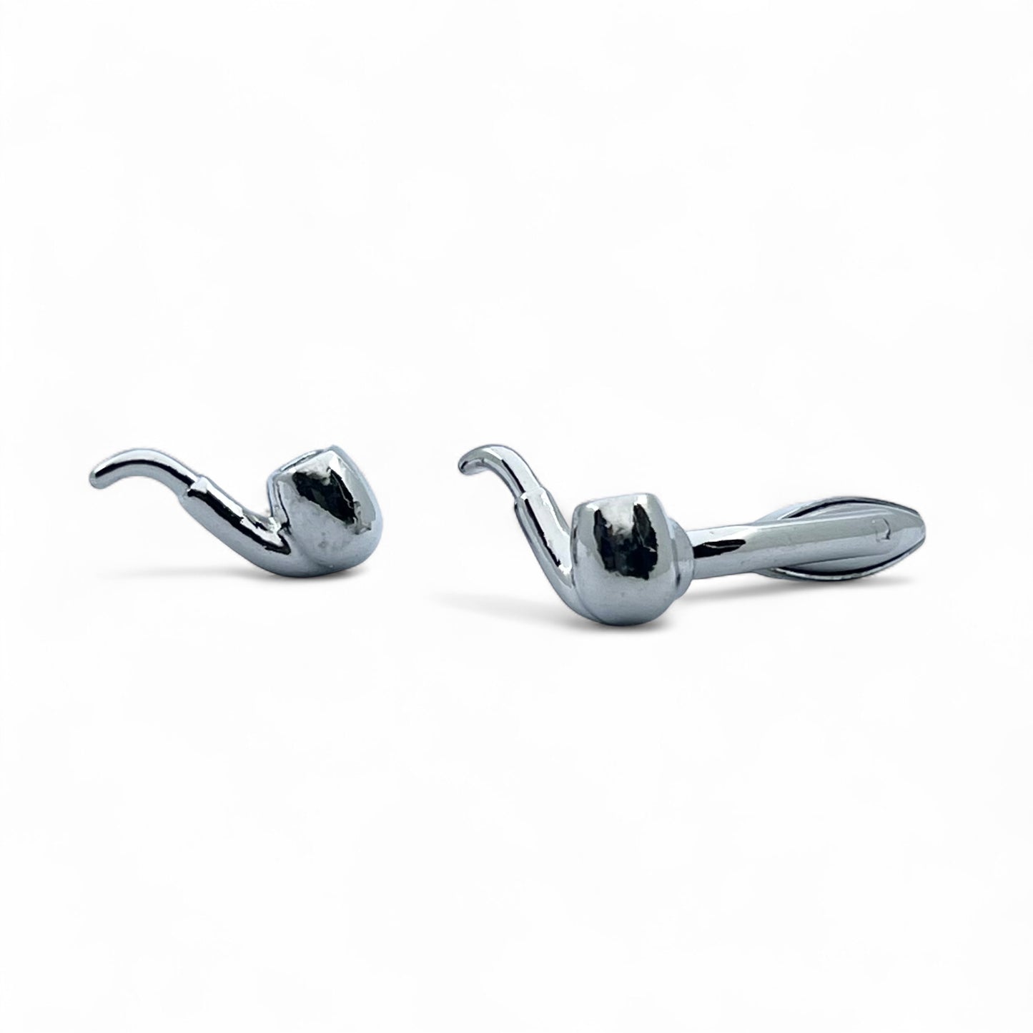 Pipe & Poise Silver Cufflinks