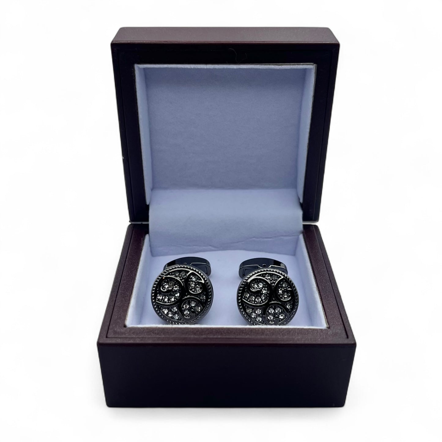 Hollowed Rhino Grey Metallic Cufflinks