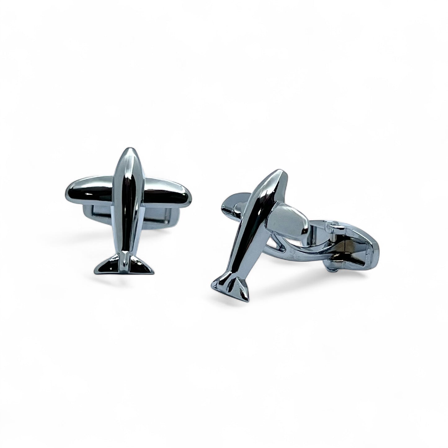 Silver Aeroplane Cufflinks