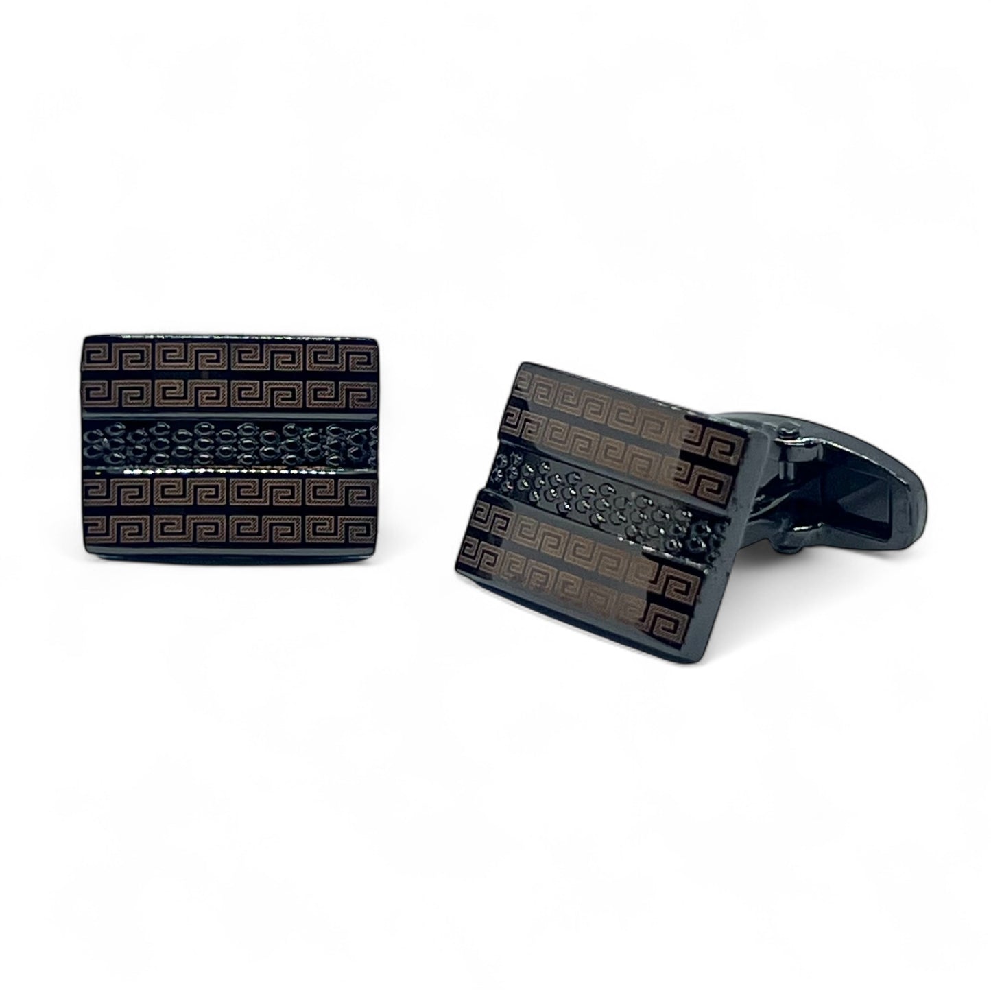 Bold Bar Recta Grey Metallic Cufflinks