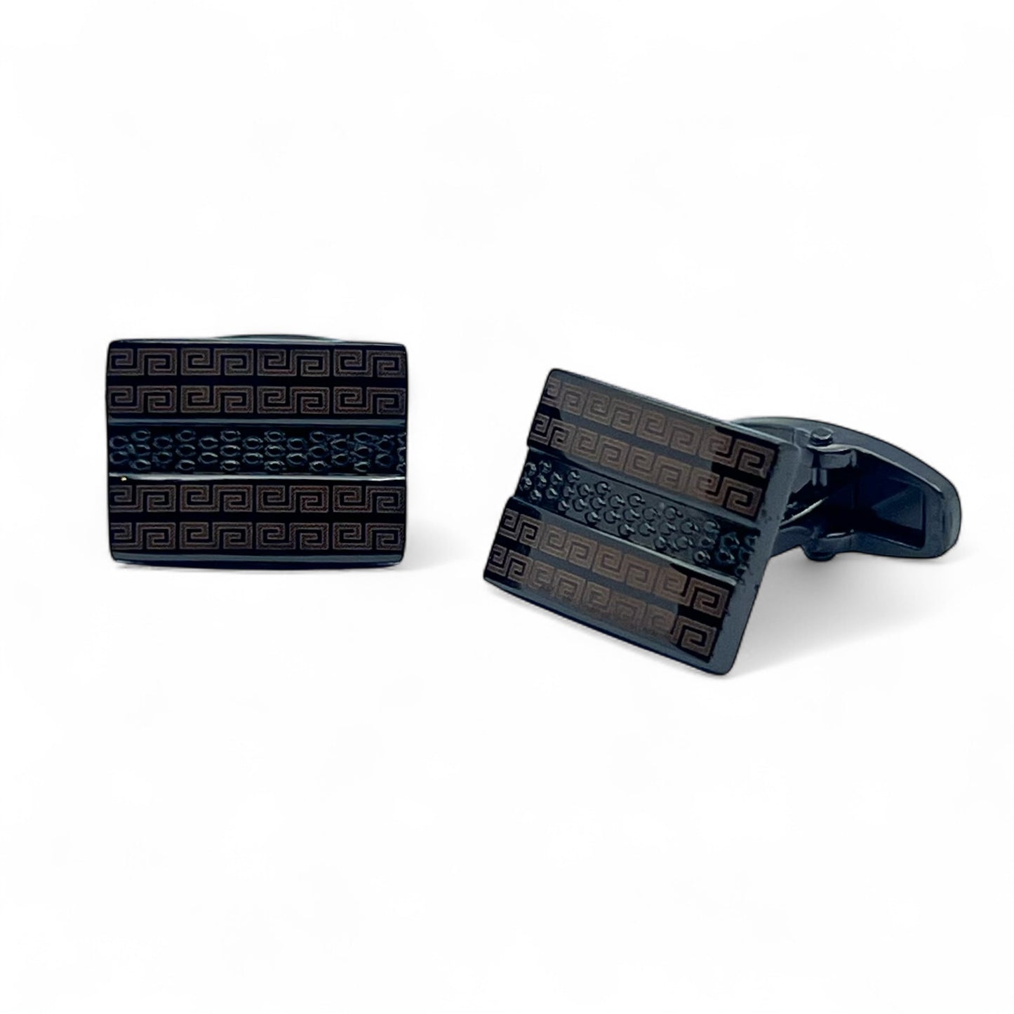 Bold Bar Recta Grey Metallic Cufflinks
