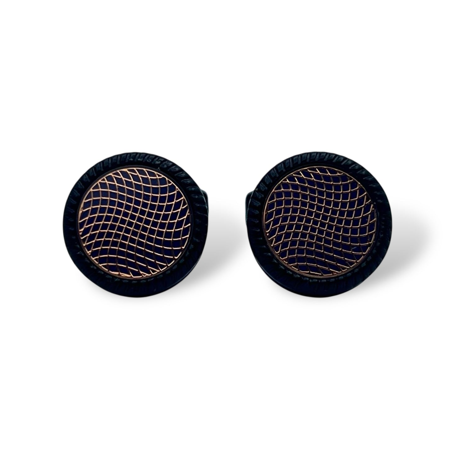 Verto Golden Lined Black Cufflinks