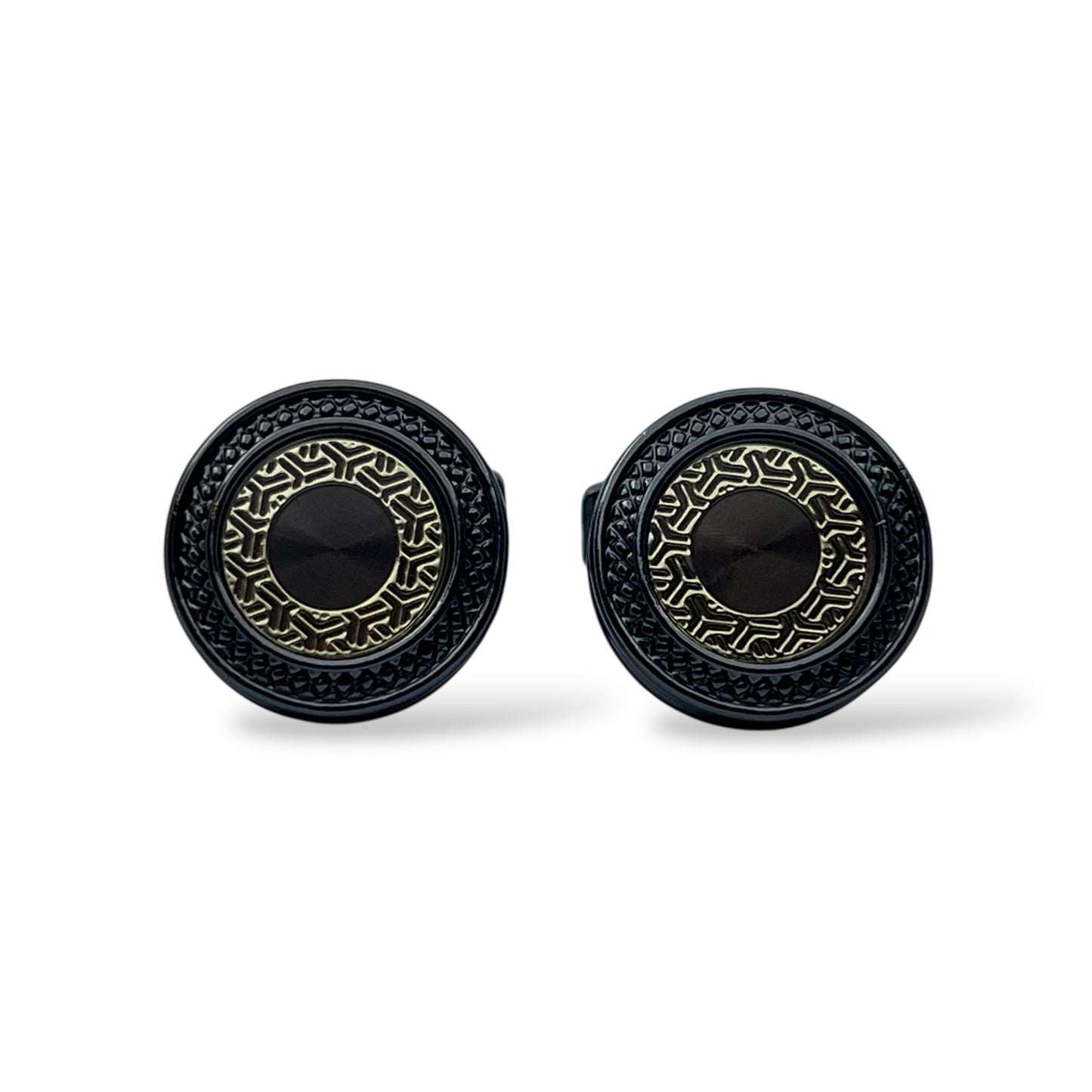 Gilded Nexus Grey Metallic Cufflinks