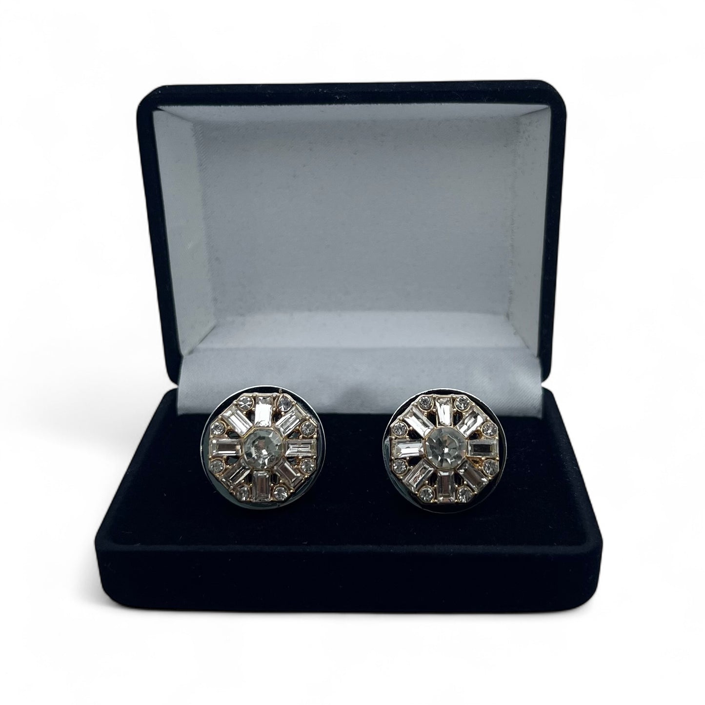 Aurora Crystal Silver Cufflinks