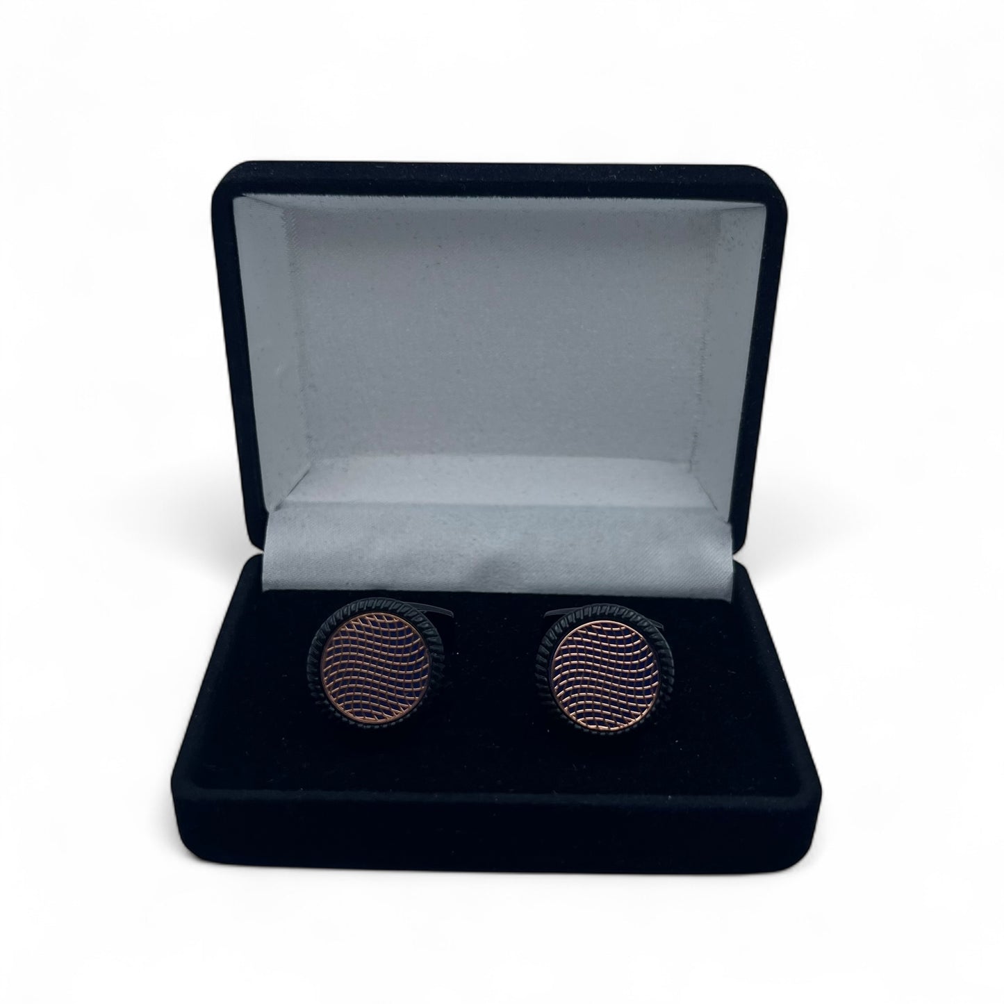 Verto Golden Lined Black Cufflinks