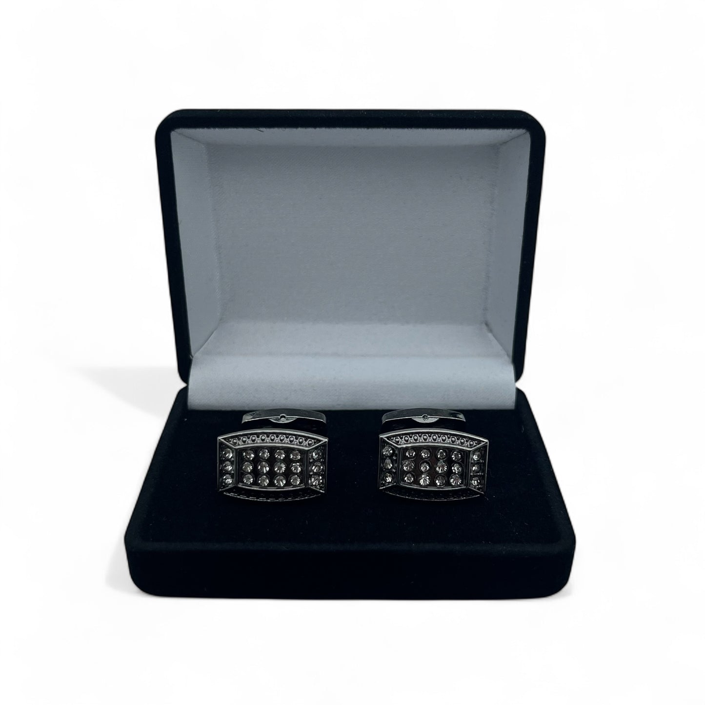 Edge Mark Grey Metallic Cufflinks
