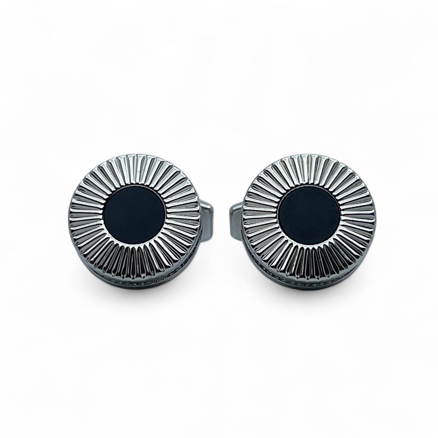 Shadow Flare Silver Cufflinks