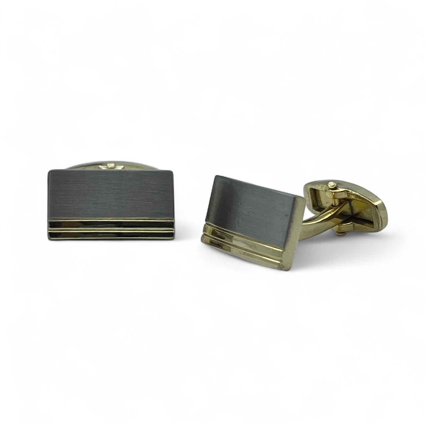 Dual Line Golden Cufflinks