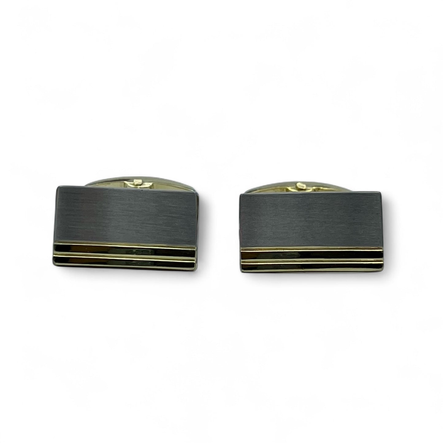 Dual Line Golden Cufflinks
