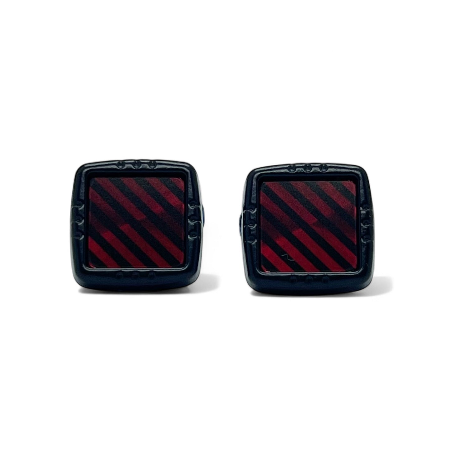 Crimson Stride Black Cufflinks