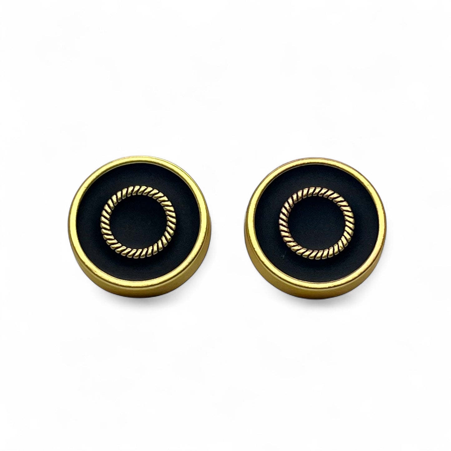 Orbit Loop Matte Golden Cufflinks