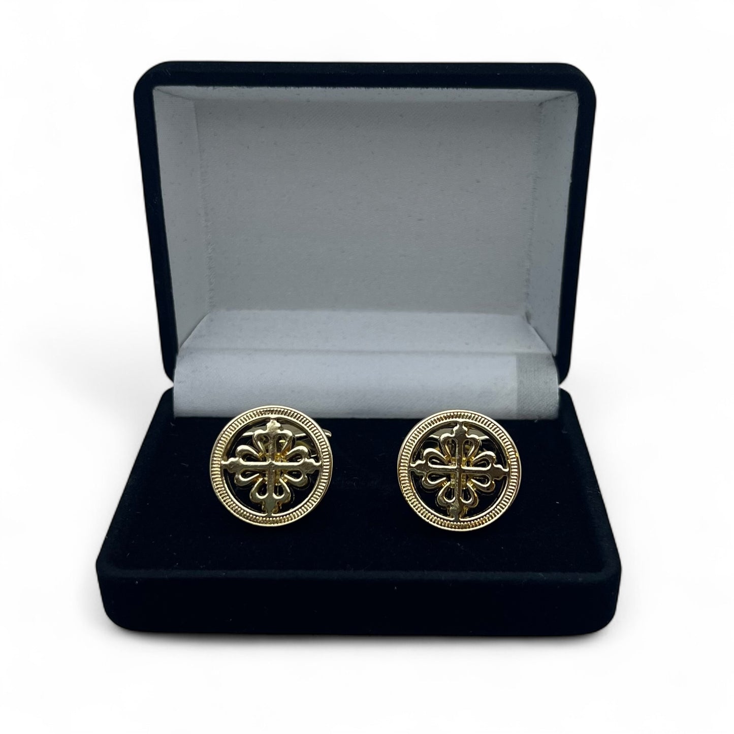 Vintage Cross Golden Cufflinks