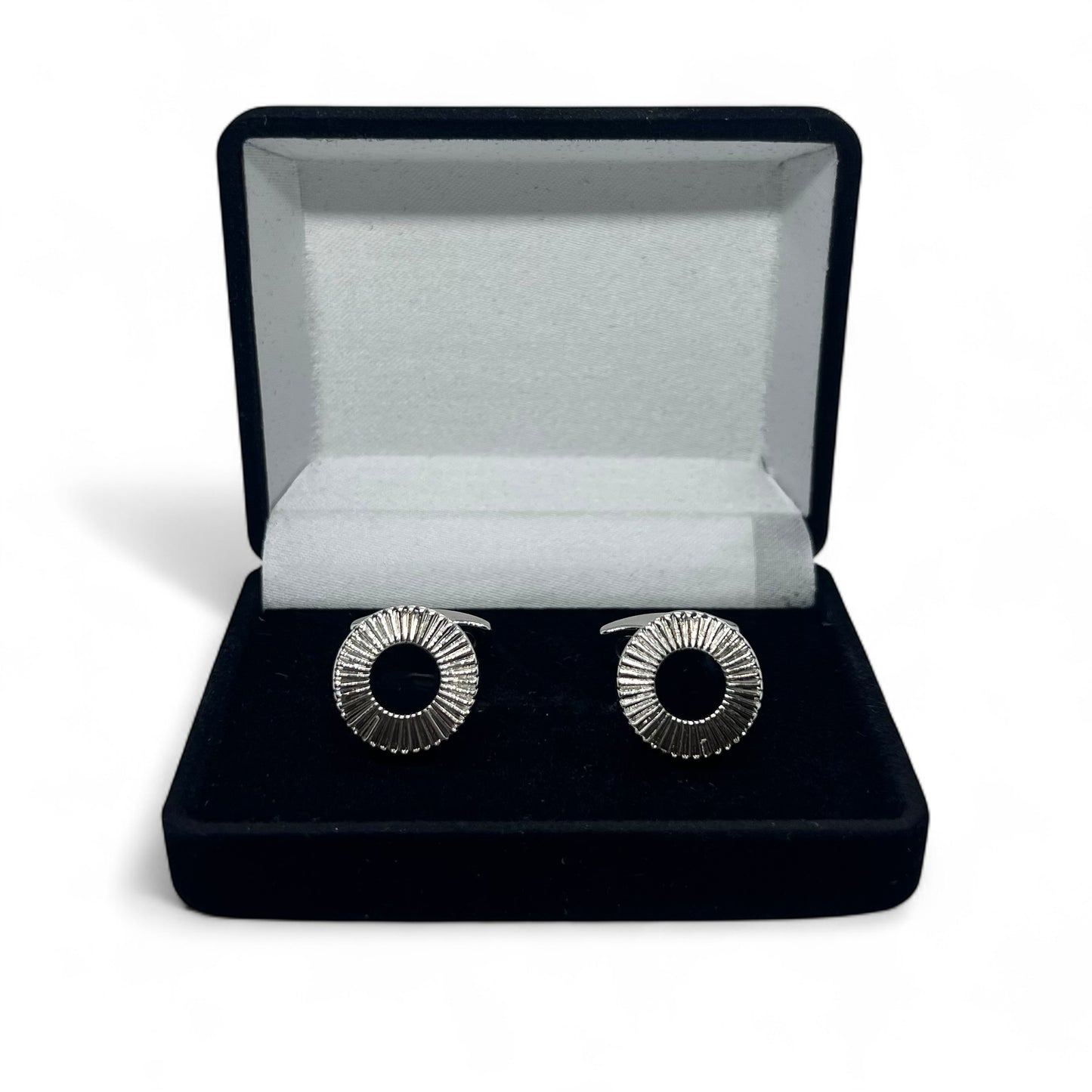 Shadow Flare Silver Cufflinks