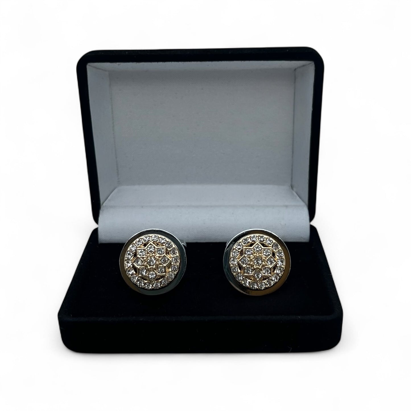 Imperium Circle Silver Cufflinks
