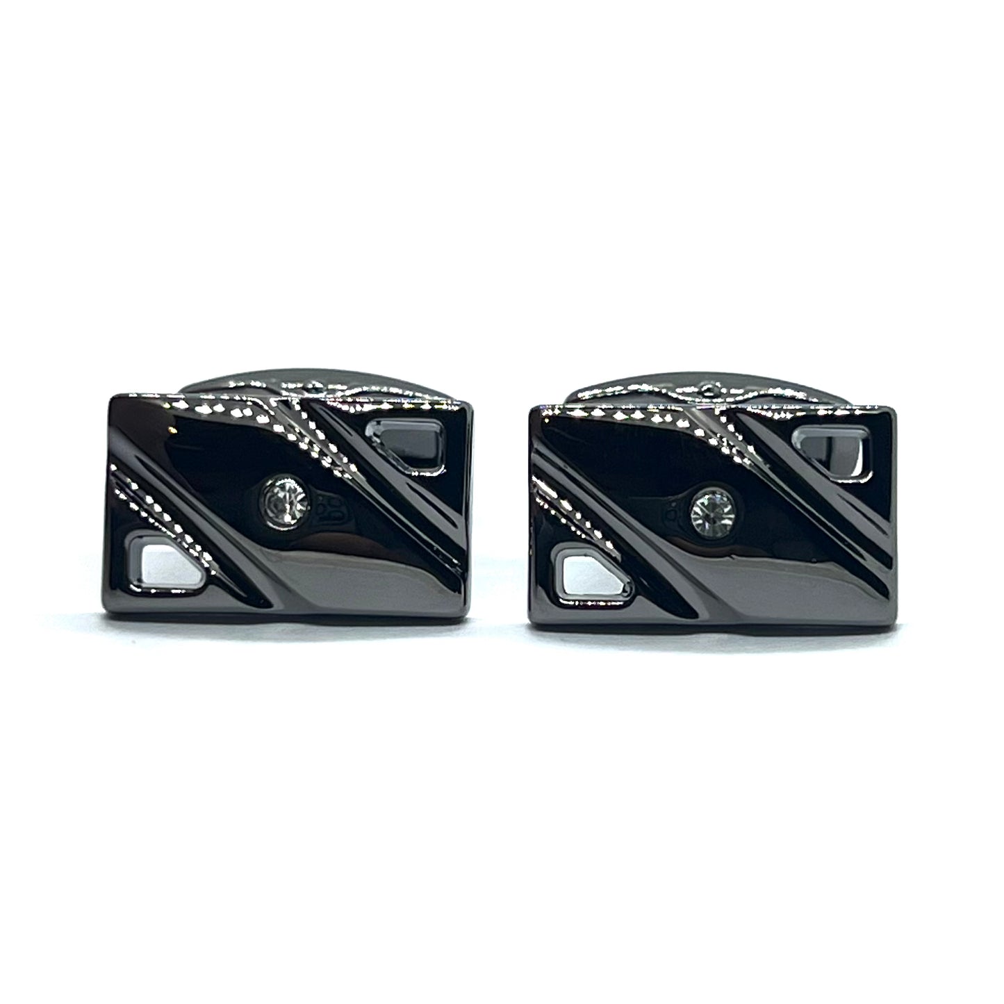 Rhinta Grey Metallic Cufflinks Pakistan