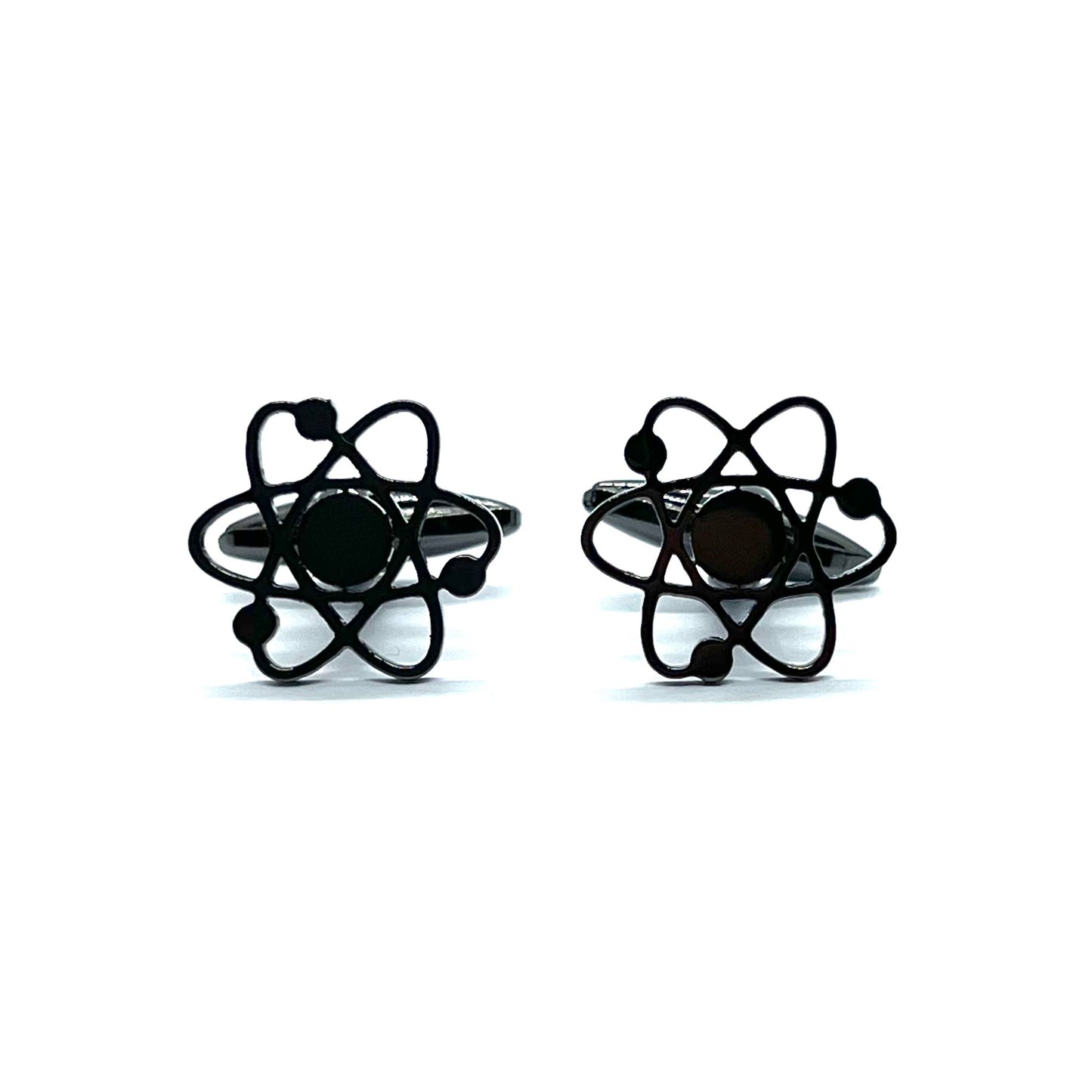 Science Atom Grey Metallic Anime Cufflinks Pakistan