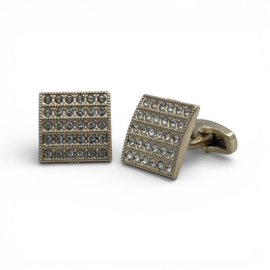 Opulent Crest Golden Cufflinks