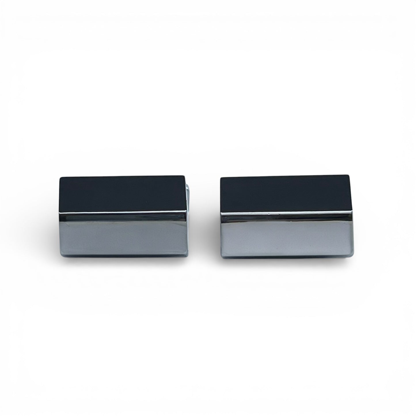 Slate Axis Silver Cufflinks