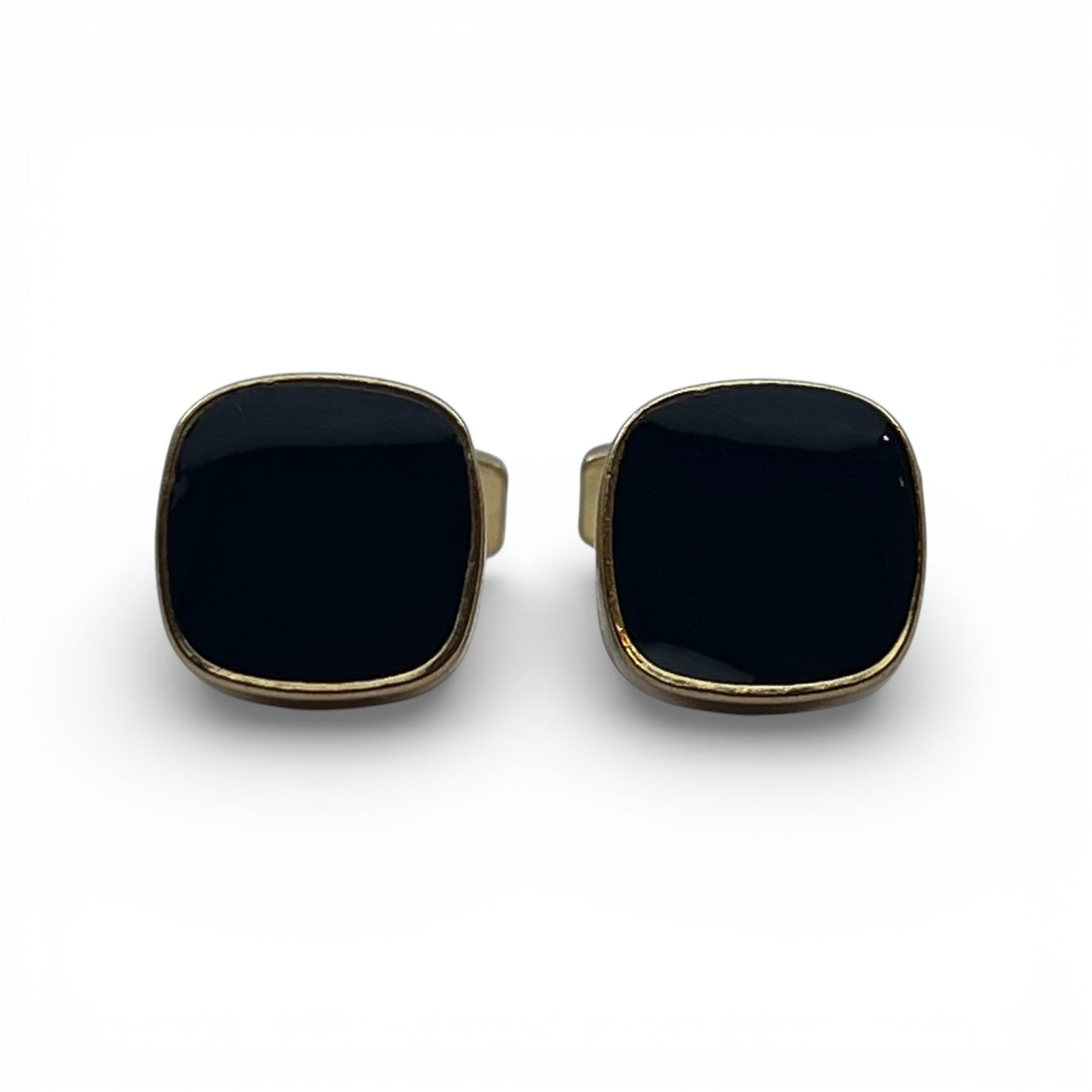 Silent Black Golden Cufflinks