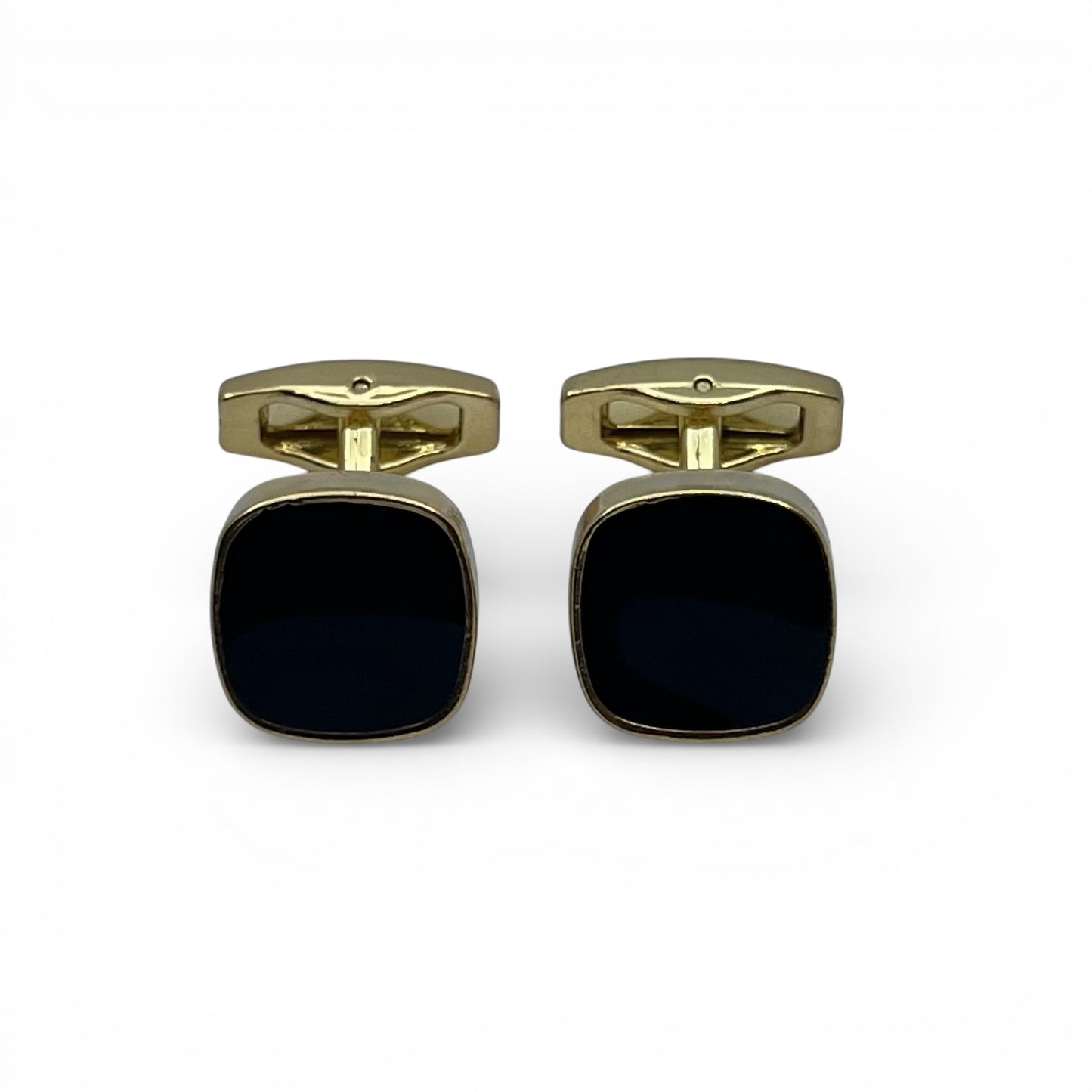 Silent Black Golden Cufflinks