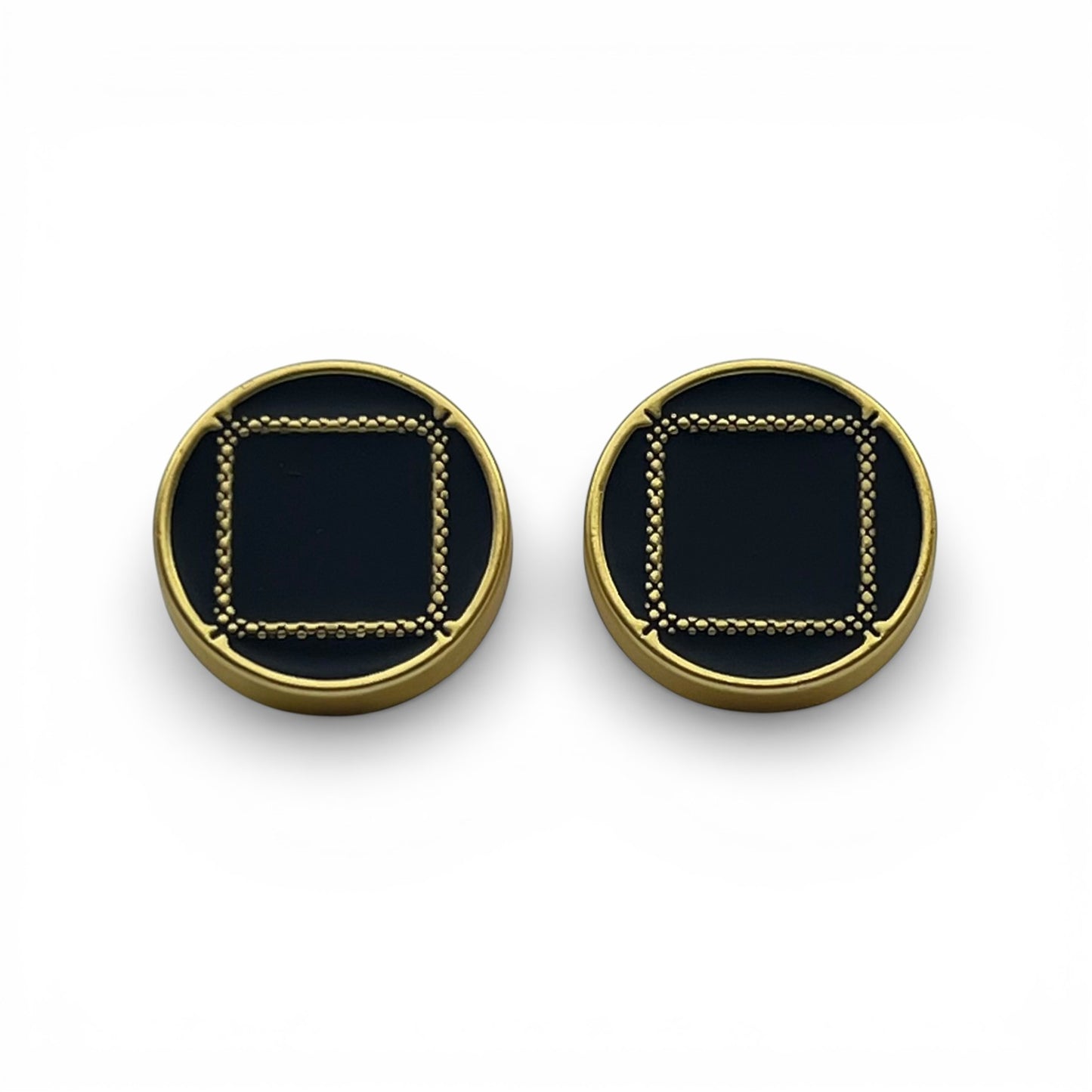 Echelon Black Matte Golden Cufflinks