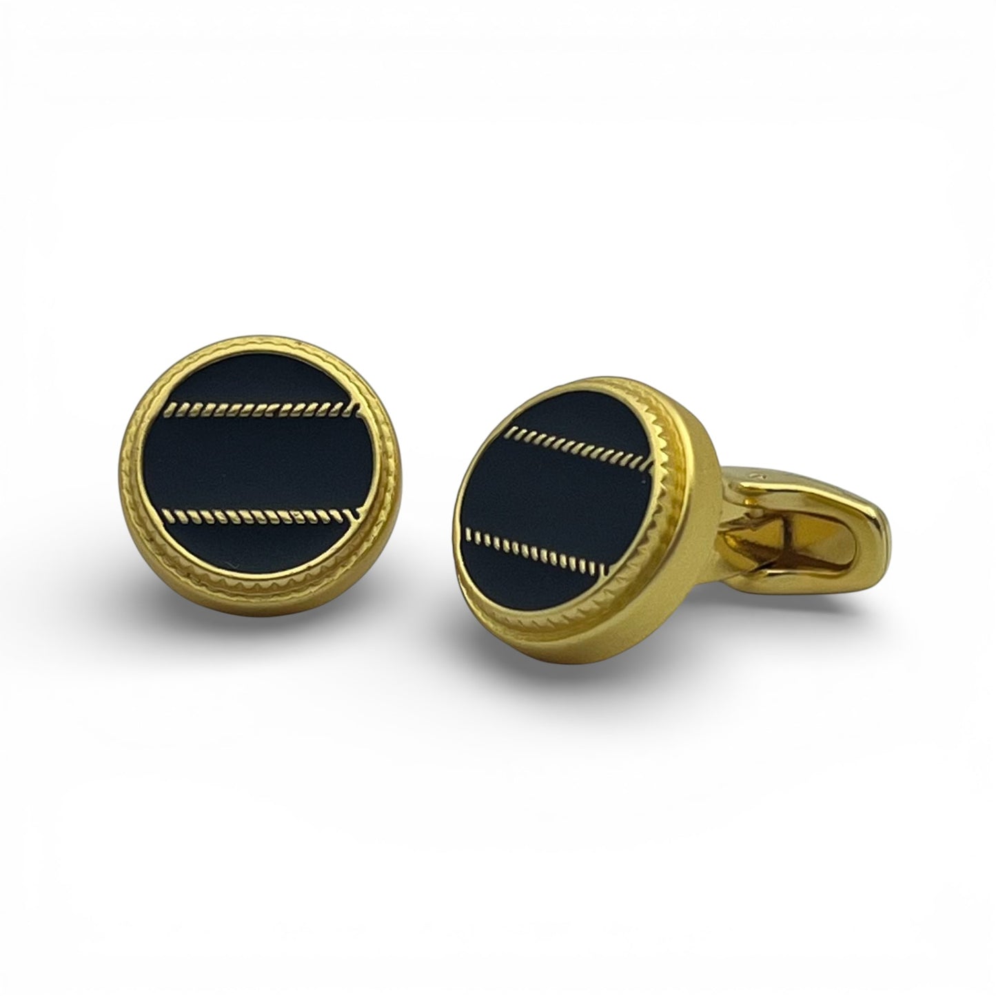 Monarch Line Matte Golden Cufflinks