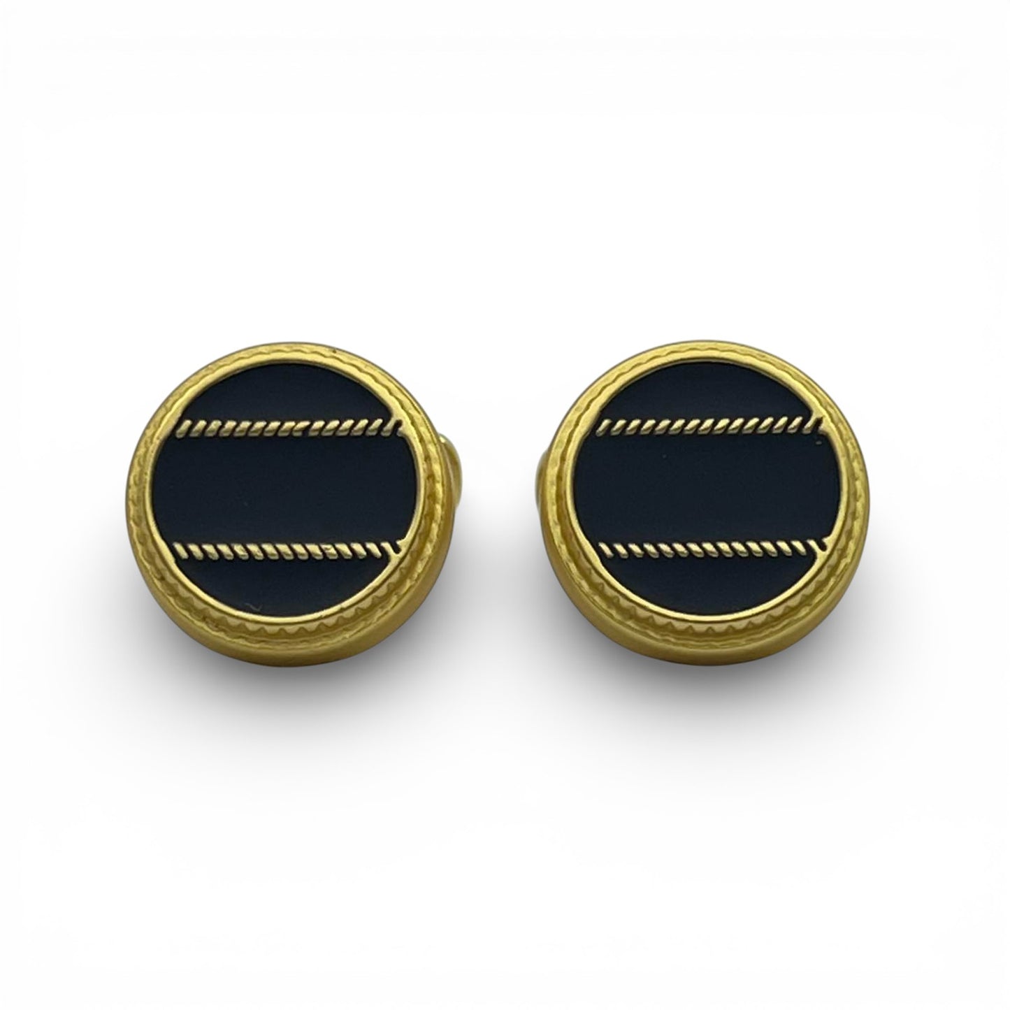 Monarch Line Matte Golden Cufflinks