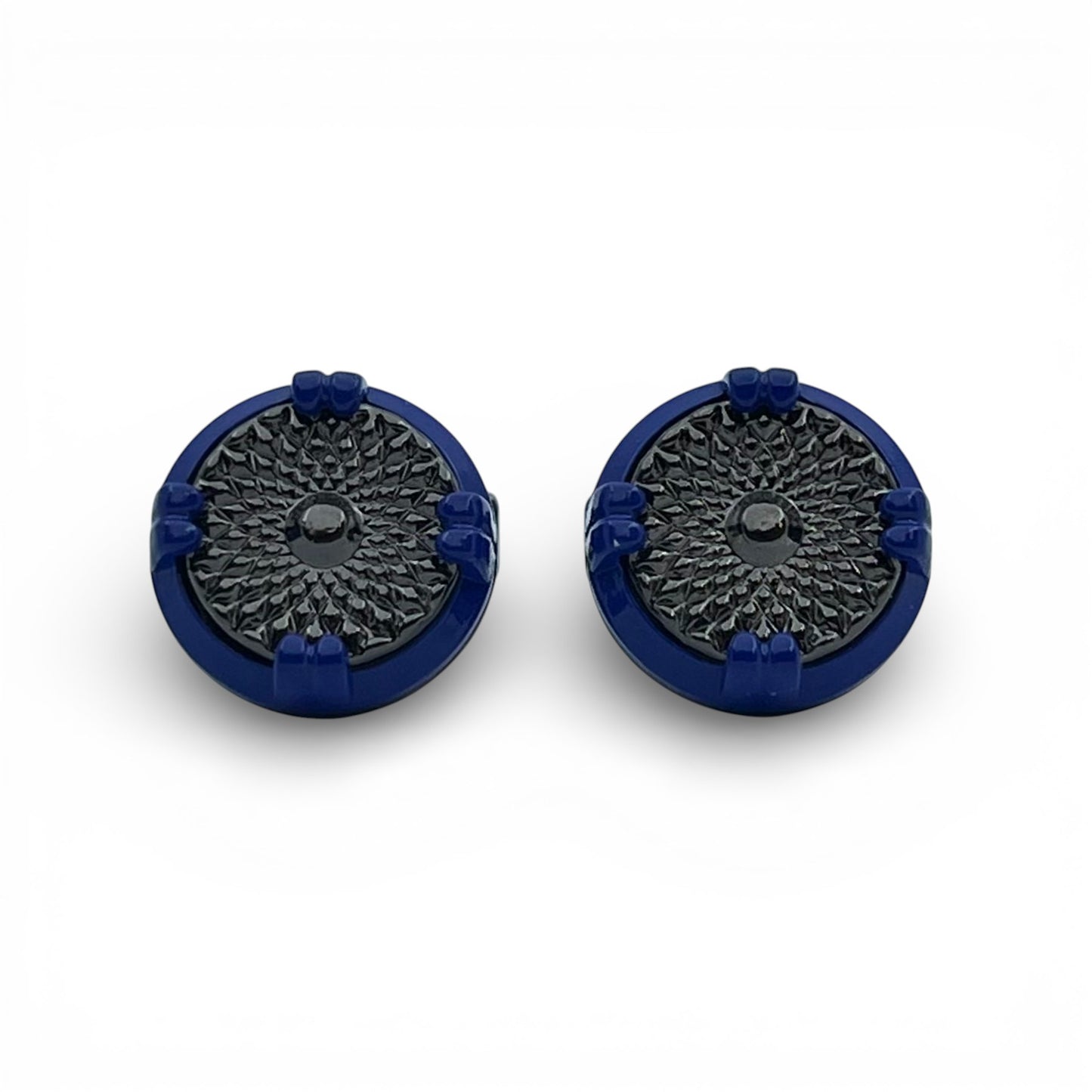 Blue Vortex Grey Metallic Cufflink