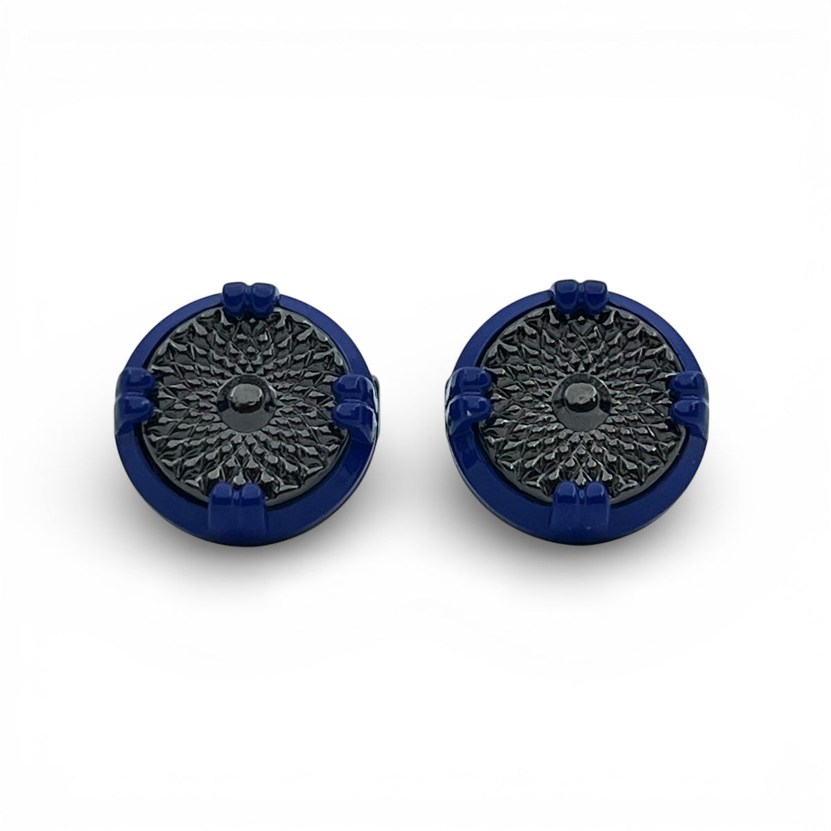 Blue Vortex Grey Metallic B Cufflink